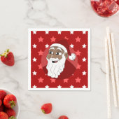 Black Santa Claus Cartoon Serviette (Beispiel)