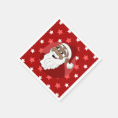 Black Santa Claus Cartoon Serviette (Ecke)