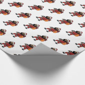 Black Santa Claus Christmas Geschenkpapier (Ecke)