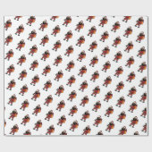 Black Santa Claus Christmas Geschenkpapier (Flach)