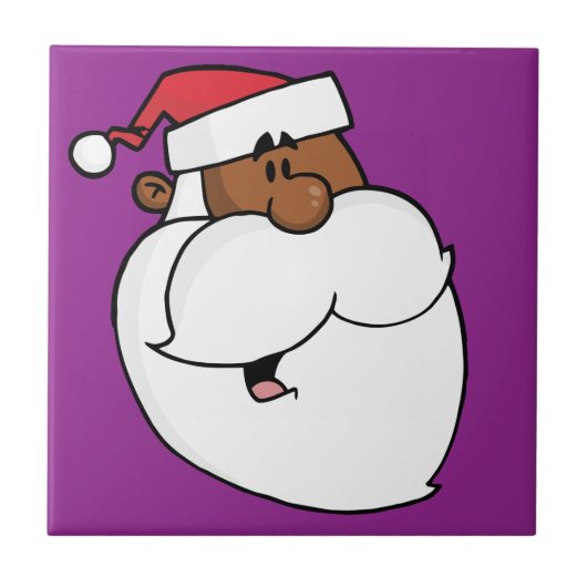 Black Santa Claus Fliese (Vorderseite)