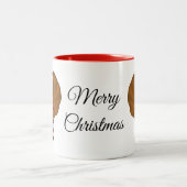 Black Santa Claus Frohe Weihnachts-Tasse Zweifarbige Tasse (Mittel)