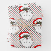 Black Santa Claus Geschenkpapier Set (Beispiel)