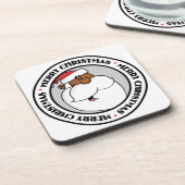 Black Santa Claus Getränkeuntersetzer (Linke Seite)