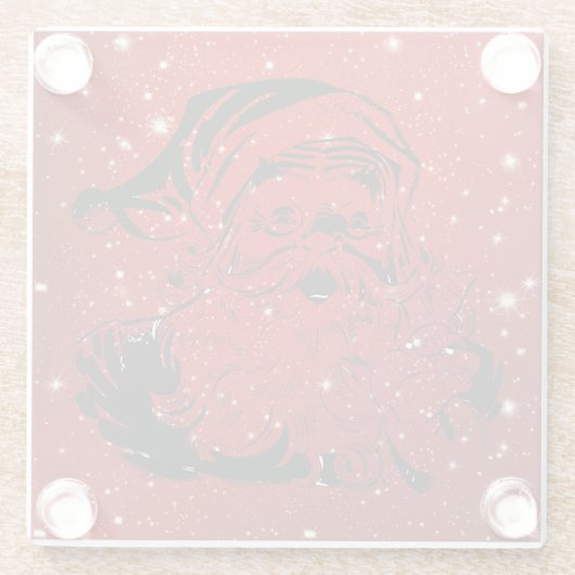Black Santa Claus Glasuntersetzer (Rückseite)