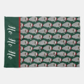 Black Santa Claus Green Weihnachtsfeiertag Geschirrtuch (Horizontal)