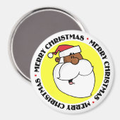 Black Santa Claus Magnet (Vorderseite/Rückseite)
