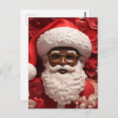 Black Santa Claus Melanin Kris Kringle Xmas Bruh Postkarte (Vorne/Hinten)