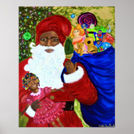 Black Santa Claus Posters - Geschenke - Kunst - Af Poster