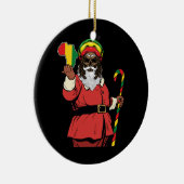Black Santa Claus Rasta Hat Weiha Rastafarian Keramik Ornament (Rechts)
