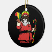 Black Santa Claus Rasta Hat Weiha Rastafarian Keramik Ornament (Links)