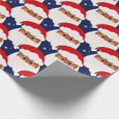 Black Santa Claus Sparkle Ästhetisches Weihnachtsb Geschenkpapier (Ecke)