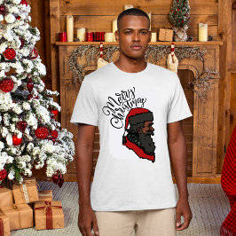Black Santa Claus T - Shirt | Weihnachts-Shirts