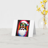 Black Santa Claus Weihnachtskarte Karte (Gelbe Blume)