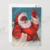 Black Santa Claus Weihnachtspostkarte Postkarte (Vorne/Hinten)