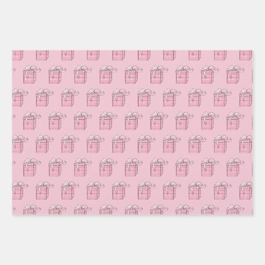 Black Santa Claus Wrapping Paper Set 3 Geschenkpapier Set (Vorderseite 3)