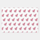 Black Santa Claus Wrapping Paper Set 3 Geschenkpapier Set (Vorderseite 2)