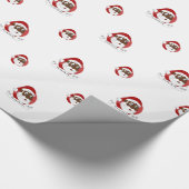Black Santa Clause Cartoon Geschenkpapier (Ecke)