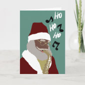 Black Santa Clause Weihnachtskarte Karte (Vorderseite)