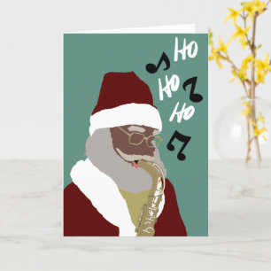 Black Santa Clause Weihnachtskarte Karte