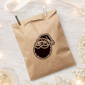 Black Santa Face Weihnachtsfeiertag Gefallen Lecke Geschenktütchen (Ausgeschnitten)
