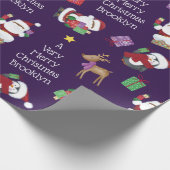 Black Santa & Friends Geschenkpapier (Ecke)