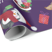 Black Santa & Friends Geschenkpapier (Rolleneckpunkt)