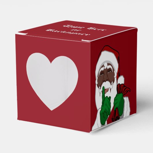 Black Santa Geschenkboxen personalisieren Weihnach Geschenkschachtel (Vorderseite)