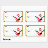 Black Santa Hugs Geschenktipps Rechteckiger Aufkleber (Blatt)