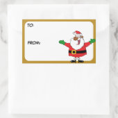 Black Santa Hugs Geschenktipps Rechteckiger Aufkleber (Tasche)