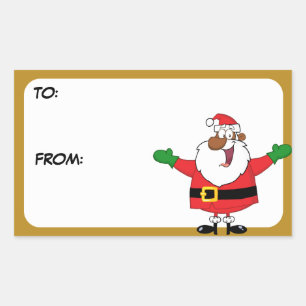 Black Santa Hugs Geschenktipps Rechteckiger Aufkleber