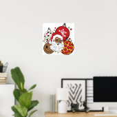 Black Santa Melanin Christmas African Men Bruh Man Poster (Heimbüro)
