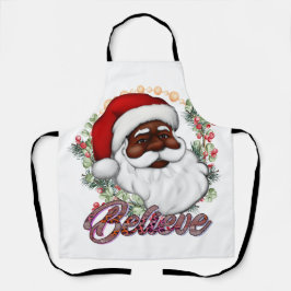 black santa melanin christmas bruh sista holiday schürze