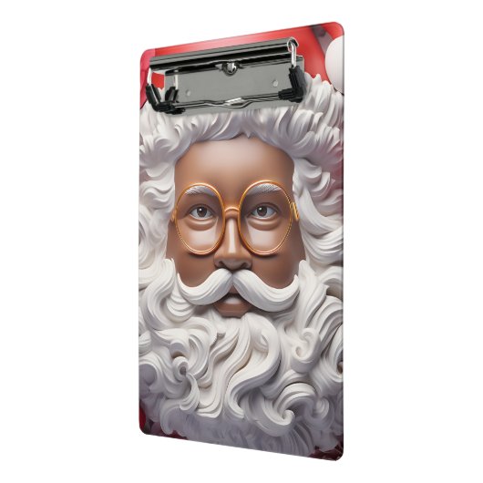 Black Santa Melanin Christmas King Bruh Saint Nick Mini Klemmbrett (Gewinkelt2)