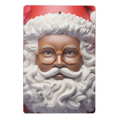 Black Santa Melanin Christmas King Bruh Saint Nick Mini Klemmbrett (Rückseite)