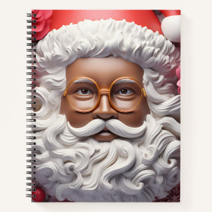 Black Santa Melanin Christmas King Bruh Saint Nick Notizblock