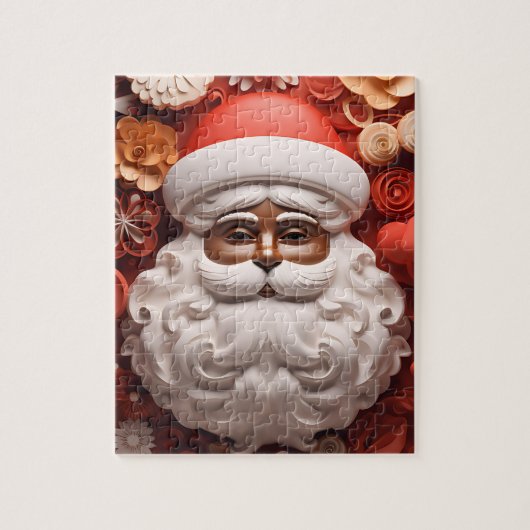 Black Santa Melanin Christmas King Bruh Saint Nick Puzzle (Vertikal)
