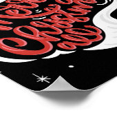 Black Santa Merry Christmas All Toddler T Shirt Poster (Ecke)