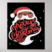 Black Santa Merry Christmas All Toddler T Shirt Poster (Vorne)