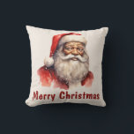 Black Santa Merry Christmas Throw Kissen<br><div class="desc">Black Santa Merry Christmas Throw Kissen</div>