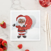 Black Santa Paper Napkins Serviette (Beispiel)