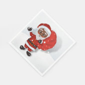 Black Santa Paper Napkins Serviette (Ecke)