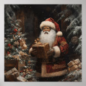 Black Santa Platzierung unter einem majestätischen Poster (Vorne)
