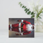 Black Santa Postcard Postkarte (Stehend Vorderseite)