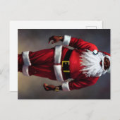 Black Santa Postcard Postkarte (Vorne/Hinten)