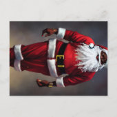 Black Santa Postcard Postkarte (Vorderseite)