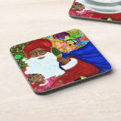 Black Santa Set Designer Untersetzer - Weihnachten (Linke Seite)