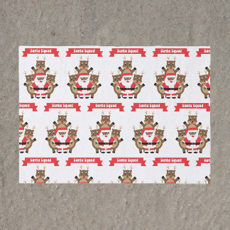 Black Santa Squad Weihnachtsmann Reindeer Seidenpapier