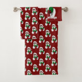 Black Santa Towel Set Weihnachtsbäder (Insitu)