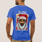 Black Santa Ugly Holiday "Sweater" T-Shirt (Rückseite)